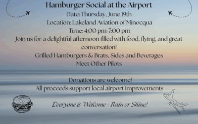 We’re excited to invite everyone to our Annual Hamburger Social Fly-in! Taxi in, touch down, and enjoy a great afternoon of food, friends, and flying!